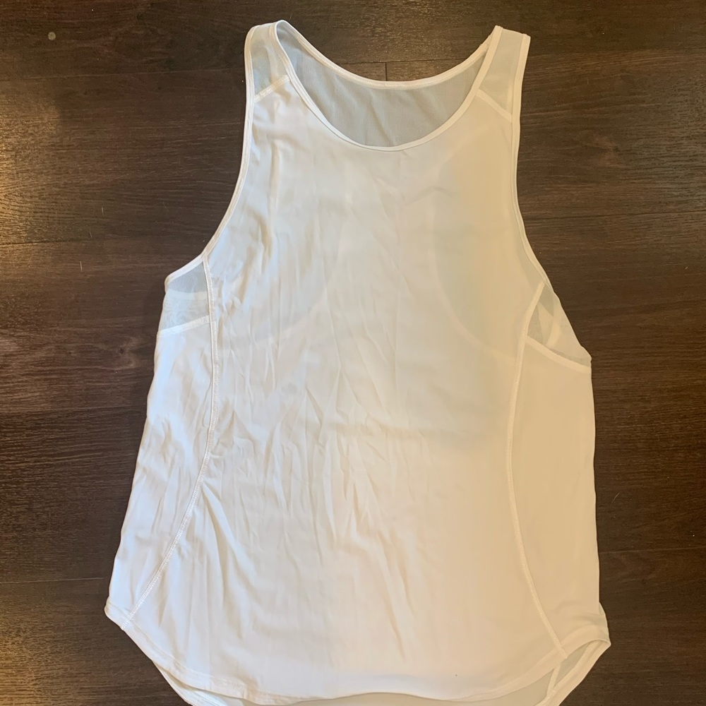 lululemon white tank top with mesh